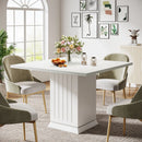 Axyaa Square Dining Table Set for 4, Modern Engineered Wood with 2 Placemats
