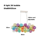 Axyaa Glass Bubble Chandelier Pendant Light for Living Room Bedroom