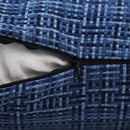Axyaa Navy Blue Outdoor Waterproof Pillow Covers - Set of 4