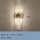 Axyaa Gold Metal Glass Wall Sconce E14 Bulb Modern Bedroom Dining Room Lamp