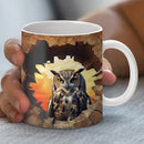 Axyaa Ceramic Owl Coffee Mug 11oz - Cute Owl Design Tea Cup
