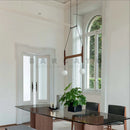 Axyaa Retro Solid Wood Chandeliers with Glass Ball Pendant Lamps for Home Decor