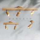 Axyaa Nordic Wooden LED Ceiling Spotlights for Modern Living Room Lighting