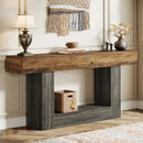 Tribesigns 63" Farmhouse Console Table - Axyaa Narrow 2-Tier Sofa Table & Entryway Furniture