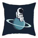 Axyaa Moon Astronaut Rocket Sofa Pillow Cover Cushion Polyester Throw TestCase