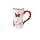 Axyaa Nordic Christmas Ceramic Mug Santa Elk Emboss - Christmas Gift & Decoration