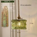 Axyaa Green Glass Pendant Light Modern Chandelier for Kitchen Island