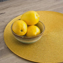 Axyaa Round Braided Placemats Set - Non-Slip Dining Table Mats & Coasters