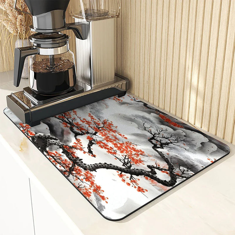 Meihua Scenery Large Kitchen Draining Mat by Axyaa