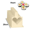 Axyaa Sushi Molds Set with Shovel: Heart/Round/Square Shapes, DIY Tools for Home Sushi Making