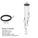 Axyaa Nordic Glass Pendant Lamp: Modern Bean Hanging Light for Home, Bar, Bedroom
