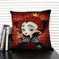 Axyaa Mermaid Linen Cushion Cover for Living Room Sofa Decoration