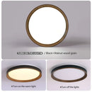 Axyaa 20" Wood Grain LED Ceiling Light with Remote Control Dimming
