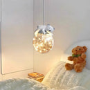 Axyaa White Bear Bunny Pendant Light for Kids Room Decor