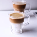 Axyaa Classic Latte Glass Mug, American Layered Iced Coffee Cup, Nordic Crystal Teacup Water