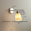 Axyaa Ceramic LED Wall Sconce Modern Style Pull Chain Switch