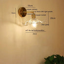 Axyaa Green Glass Copper LED Wall Lamp Sconce Pull Chain Modern Nordic Wandlamp