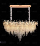 Axyaa Modern Crystal Tassel Chandelier Ceiling Pendant Lights