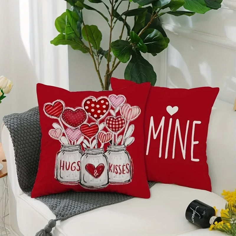 Axyaa Love Bottle Pattern Pillowcase for Home Sofa Decor