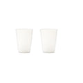 Axyaa White Plastic Reusable Cups Set for Home Kitchen Dining Camping