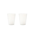 Axyaa White Plastic Reusable Cups Set for Home Kitchen Dining Camping