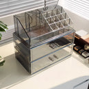 Axyaa Gray Cosmetic Storage Box Makeup Organizer Lipstick Stand Makeup Brush Shelf