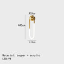 Axyaa Ellipse Wall Lights: Gold, Black, Copper, White; 3 Color Temperature Dimming