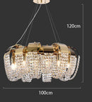 Axyaa Crystal Chandelier, Stair Pendant Light, Modern Living Room Lighting