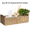 Axyaa Wicker Rope Storage Basket with Handle - Handmade, Decorative, Countertop Organizer