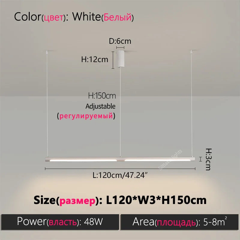 Axyaa Nordic LED Pendant Light for Kitchen Chandelier, Memory Function