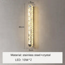 Axyaa Crystal Wall Lamp: Modern High-Grade Living Room Bedroom Bedside Light