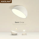 Axyaa Nordic LED Ceiling Light: 20/30CM Semicircle Aluminum Fixture for Living Room, Bedroom, Hallway