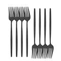 Axyaa Stainless Steel Dinner Fork Set - 8 Pcs Cutlery Dining Tableware