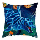 Axyaa Dolphin Pattern Cushion Cover 45x45cm