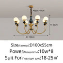 Golden Axyaa 6-Head Indoor Chandelier Pendant Light for Bedroom, Living Room, Restaurant