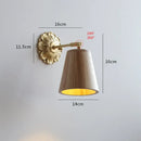 Axyaa Nordic Glass LED Copper Wall Lamp for Modern Home Indoor Lighting