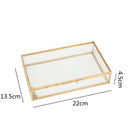 Axya Brass Square Jewelry Storage Box Organizer