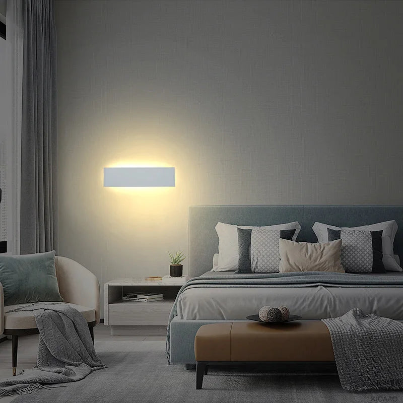 Axyaa 12W LED Indoor Wall Light Warm White Decor Lamp for Bedroom Living Room