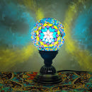 Axyaa Vintage Turkish Mosaic Table Lamp Handcrafted Art Deco Bedside Night Light