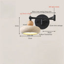 Axyaa Swing Arm LED Wall Lamps in Yellow Travertine