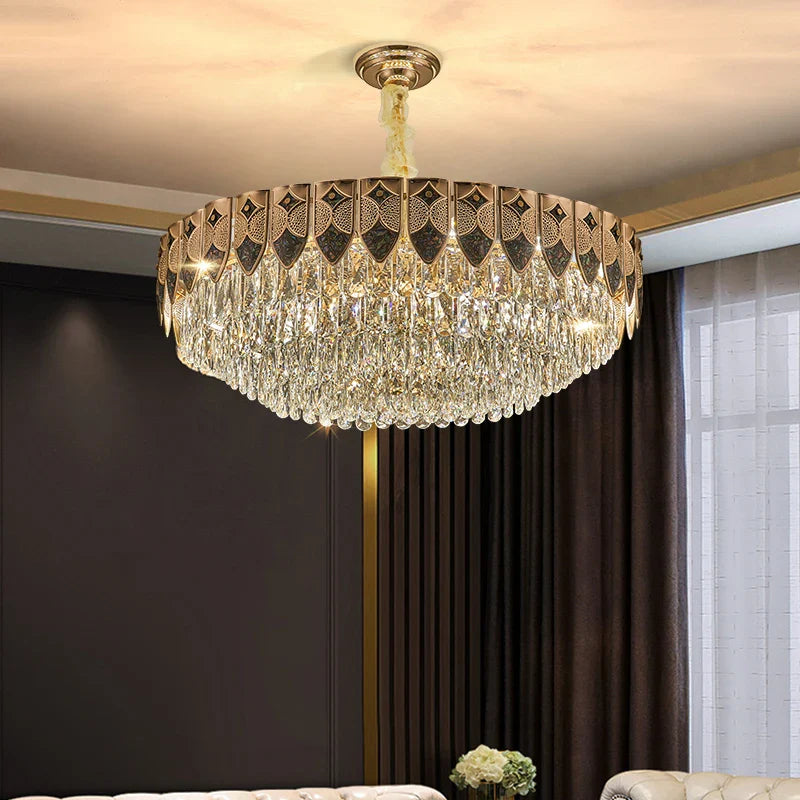 Axyaa Crystal Chandelier: Modern Simple Fashion Living Room Lighting