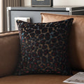 Axyaa 3D Leopard Print Sherpa Pillow Cover 18x18 Inch in Various Colors