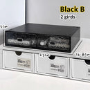 Axyaa Acrylic Stackable Drawer Organizer for Office School Desktop Storage.