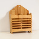 Axyaa Wooden Cutlery Organizer Storage Rack