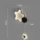Axyaa Nordic LED Wall Lamp Cloud Star Moon Kids Bedroom Indoor Sconce