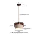 LED Wood Pendant Light Fixture by Axyaa - Modern Yellow Travertine Design for Bedroom, Restaurant, Living Room