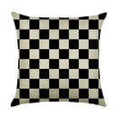 Axyaa Abstract Geometry Linen Pillowcase 45*45cm Square Home Sofa Decor Cover