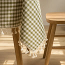Geometric Cotton Tablecloth by Axyaa: Checkered Kitchen, Wedding & Holiday Decor