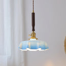 Axyaa Nordic Blue Glass Pendant Lamp for Dining Living Room Bedroom