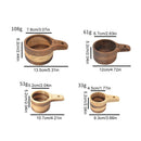 Axyaa Wooden Measuring Spoon Set - Kitchen Tea Coffee Sugar Spice Measure Tools